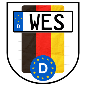 Kennzeichen WES - Wunschkennzeichen Landkreis Wesel reservieren